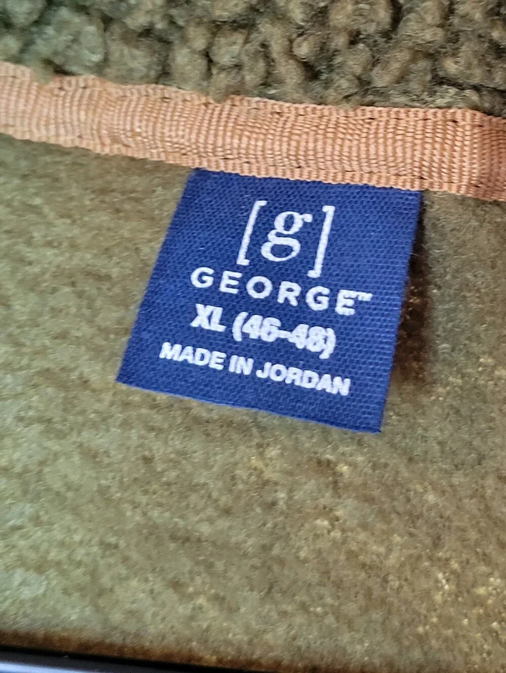 NEW George Full Zip Sherpa Forest‎ Olive Green One Pocket Jacket, Size Mens XL